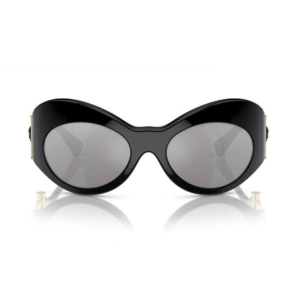 NEW VERSACE GEOMETRIC WOMEN VE4462 GB16G SUNGLASSES MOD 4462 GB1/6G BLACK SILVER - Picture 2 of 3